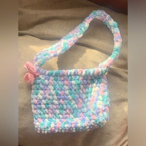 chunky crocheted bag, chunky bag, color bag, shoulder bag, crochet hand bag,girl